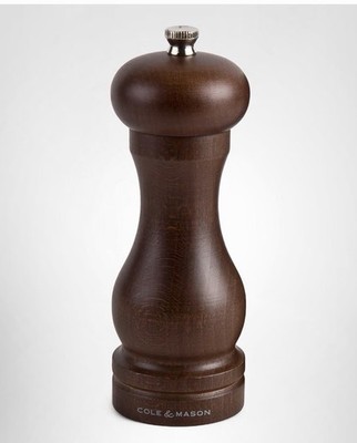 Cole & Mason London 6 Inch Dark Brown Wood  Salt Grinder