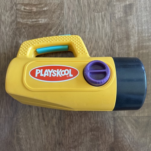 Playskool Vintage Flashlight Yellow/Black - Green/ Red TESTED