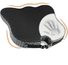 Ergonomic Contoured Car Seat Cushion for Support, Black/Gray