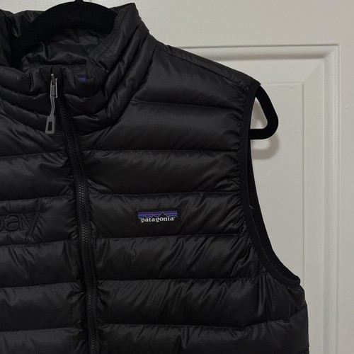 NWOT Patagonia Men's Down Sweater Vest Black Size Medium With Ebay Embroidery - Picture 4 of 12