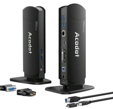 Docking Station Dual Monitor, Acodot 13 in 1 USB 3.0 Laptop Docking UNIVERSAL