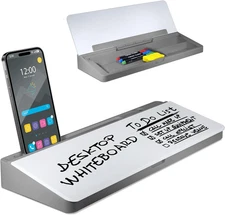 Desktop Whiteboard - Glass Dry Erase White Board - Desk Computer Buddy – Home Of
