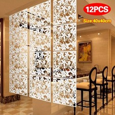 Hollow Hanging Room Divider Screen Curtain Panel Partition DIY Decor White