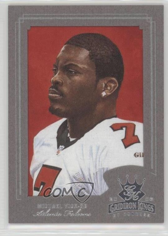 2003 Donruss Gridiron Kings Silver Framed 61/150 Michael Vick #4 0q3