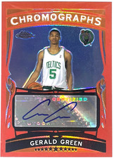 2005-06 Topps Chrome Chromographs Gold Refractor Gerald Green Auto RC #CH-GG /25