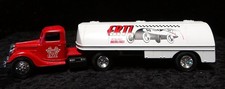 Ertl Racing Fuel Tanker Truck Coin Bank With Key Original Box 9"