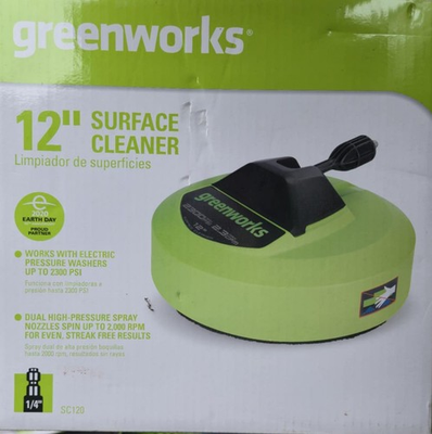 #ad Greenworks 12 inch Pressure Washer Attachment Surface Cleaner Up to 2300 Psi NEW $24.80