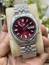 Seiko 5 Automatic Cherry Red ❤️ Dial Men