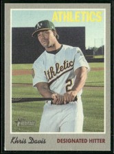 2019 Topps Heritage #13 Khris Davis 1970 Cloth Stickers