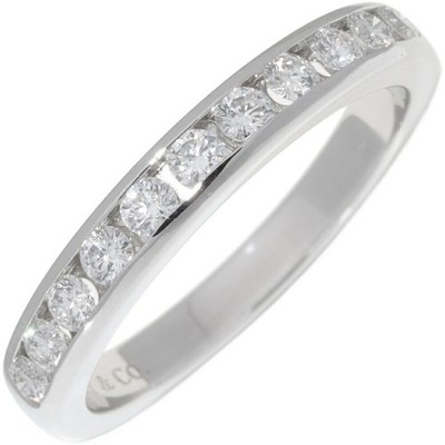 Tiffany & Co. Halbrund Kanalfassung Bandring Pt950 US#5-3/4 P0072864