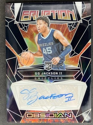 Panini 2023-24 Obsidian Rookie Eruption Autos GG Jackson Grizzlies #RE-GGJ