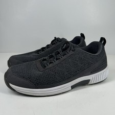 Orthofeet Lava Stretch Knit Men  s US 11.5D Dark Grey Orthopedic Walking Sneakers