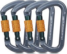 Auto Locking Climbing Carabiner Clips,Heavy Duty Asymmetrical Carabiner Connecto