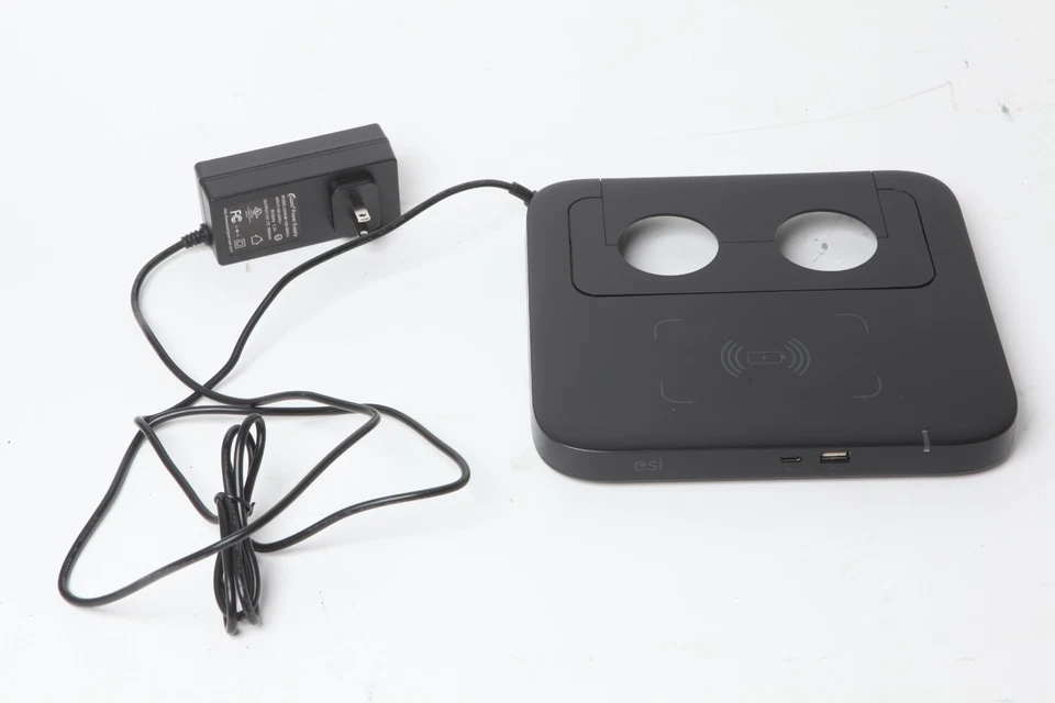 Fellowes Flexcharge Power Hub für Dual KATA Monitorarm - FCHHUB-K1-BLK - Qi