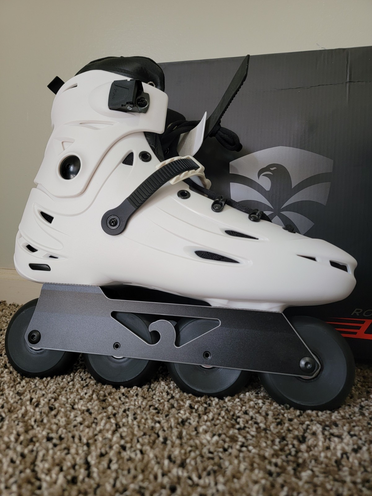 NEW Flying Eagle F6S Falcon Pro White Inline Skates - US Size 12 / EU Size 46