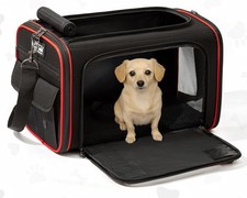 Airline Approved Pet Carrier 20  Soft Sided Dog Cat Travel Bag Foldable w/ Fleec