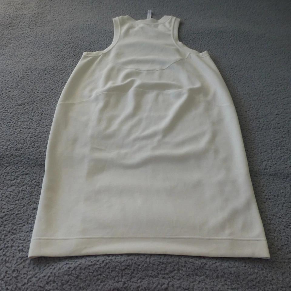 Vestido Lululemon Back In Action para mujer 6 bolsillos elásticos sin mangas crema Foto 2 de 4