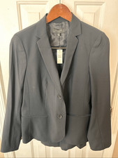 Talbots new skirt suit dark blue set work attire wool blend stylish 12P women s