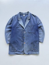 Faded Thrashed French Chore Jacket Blazer 80s...