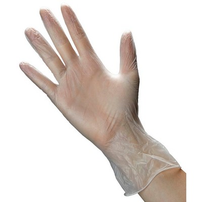 Meditrade  unisex Einmalhandschuhe Vinyl 2000 PF transparent Größe M, 100 St.