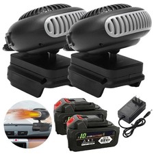 2X Portable Space Heater f Car Heating Fan Defogger Defroster Demister w/Battery