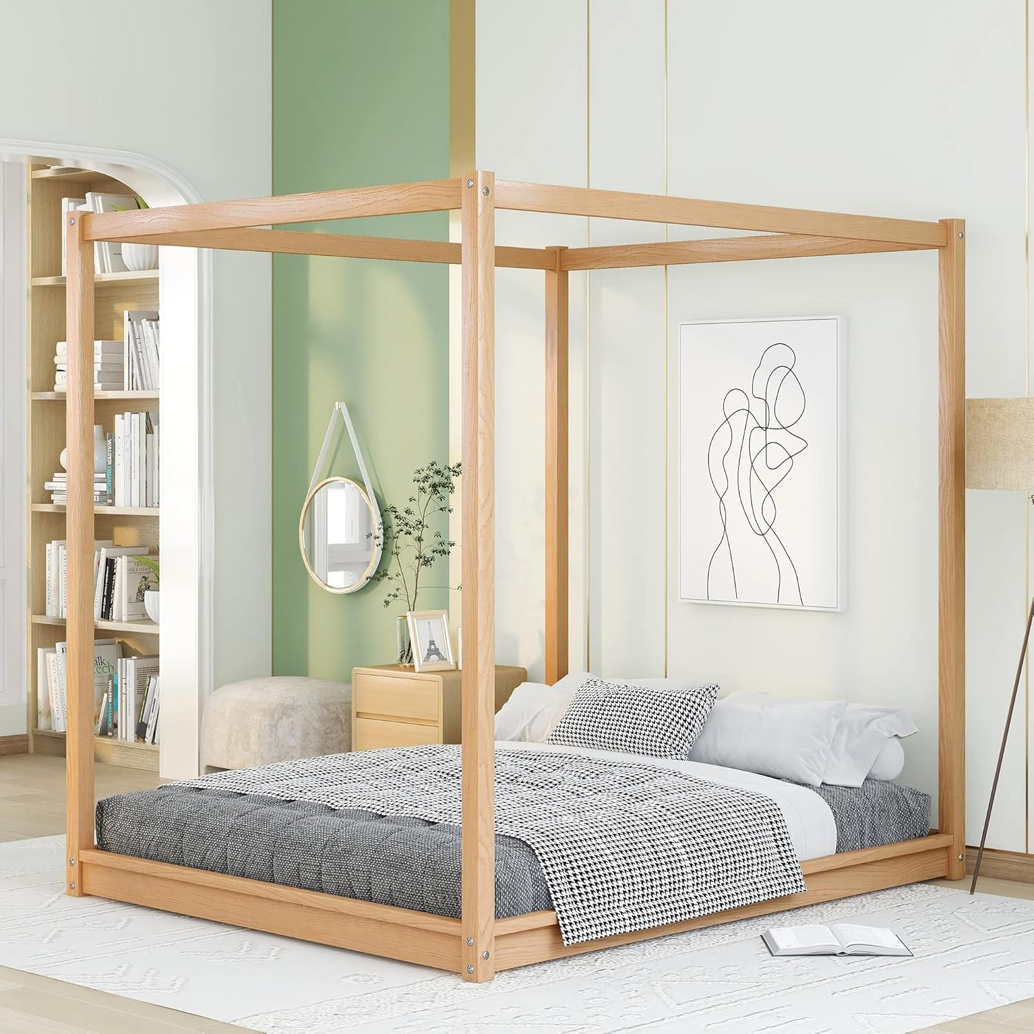 Bed Frame - No Box Spring Needed, Easy Assembly