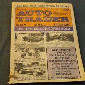 Auto Trader September 1987 Cars Motorcycles Illustrated English