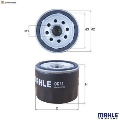 ÖLFILTER OC 11 FÜR RENAULT 12/Societe/Van/Break/Variable ENCORE TRAFIC/Bus 15