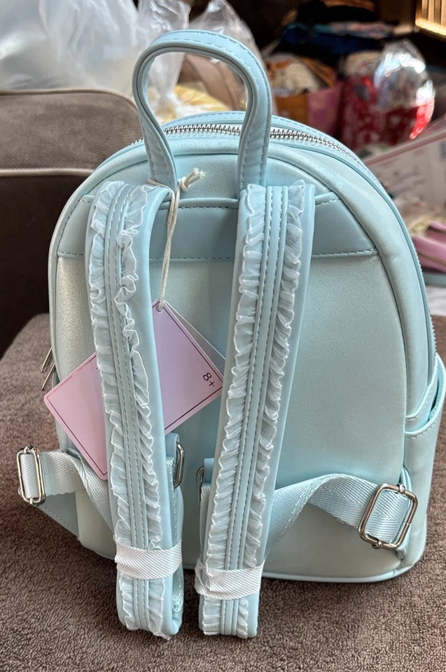 Vestido de Baile Loungefly Disney Cenicienta Brillante y Terciopelo Azul Juegos con disfraces Mini BP NUEVO CON ETIQUETAS Foto 3 de 4