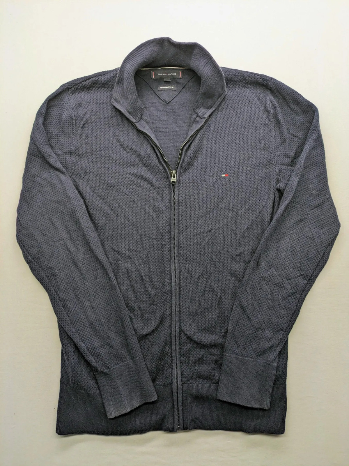 Tommy Hilfiger Herren Strickjacke Pullover Full Zip Gr S Dunkelblau Baumw 2531 image 2