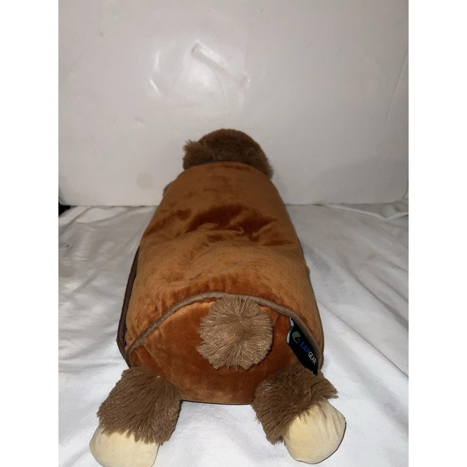 LAPGEAR Tablet Device Book Pillow Rest Plush Brown Bear Holder Pillow 18" - Image 4 of 4