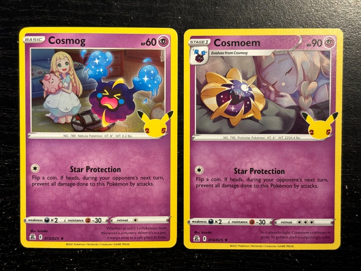 Pokemon Celebrations Cosmog 013/025 & Cosmoem 014/025 Holo Rare TCG Card  2021 NM | eBay