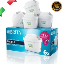 BRITA Filtri Acqua Confezione 6 Pz Filtro Caraffa Filtrante MAXTRA PRO All-In-1