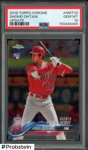 2018 Topps Chrome Update Shohei Ohtani PSA 10 Rookie RC #HMT32