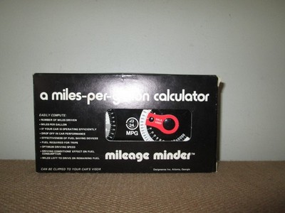 Vintage 1974 DESIGNSENSE Miles Per Gallon Mileage Minder Gas  Calculator  *NOS