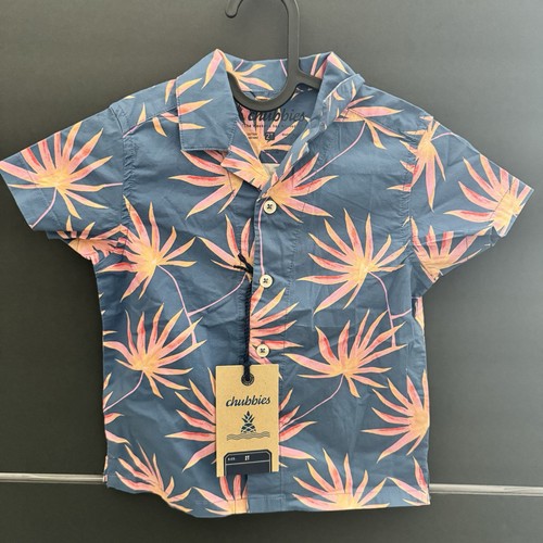 NWT Chubbies Short Sleeve Sunday Shirt The Birds of Paradise Boys Size 2T - Picture 1 of 4