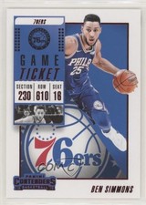 2018-19 Panini Contenders Game Ticket Red Ben Simmons #15 0b3