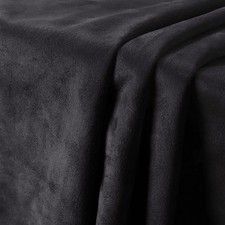 Suede Upholstery Fabric Black 64" 96" Double-Side Smooth Material Mirco-S