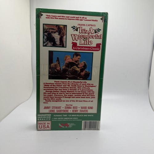 Frank Capra's "It's a Wonderful Life" Original VHS 1990 New Sealed - Picture 2 of 8