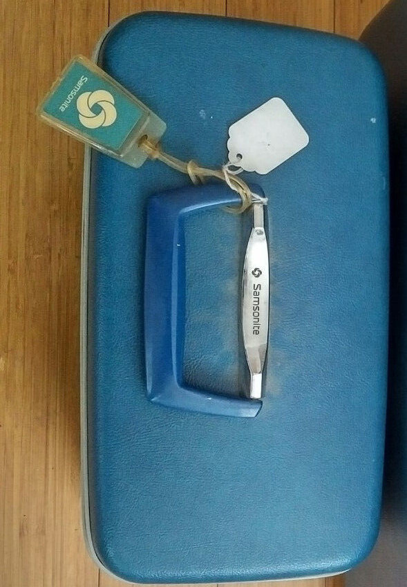 Blue Samsonite Silhouette Train Case Insert Cosmetic Tray Luggage Lining