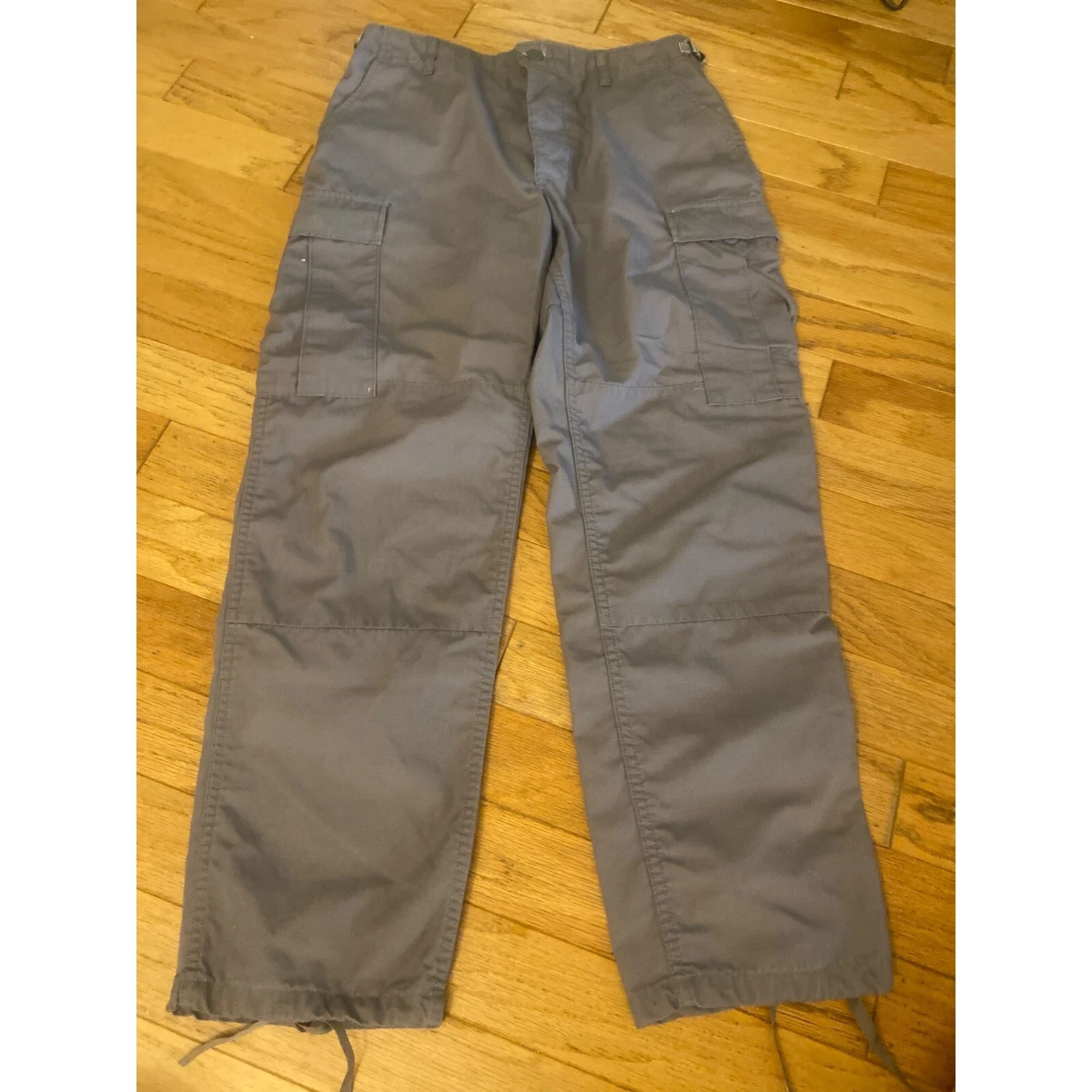 Propper men's gray button fly adjustable waist durable workwear cargo pants Med