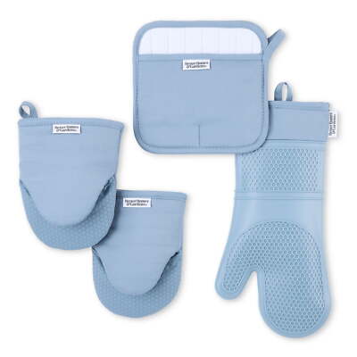 Better Homes & Gardens Silicone 4 Piece Kitchen Set, Blue