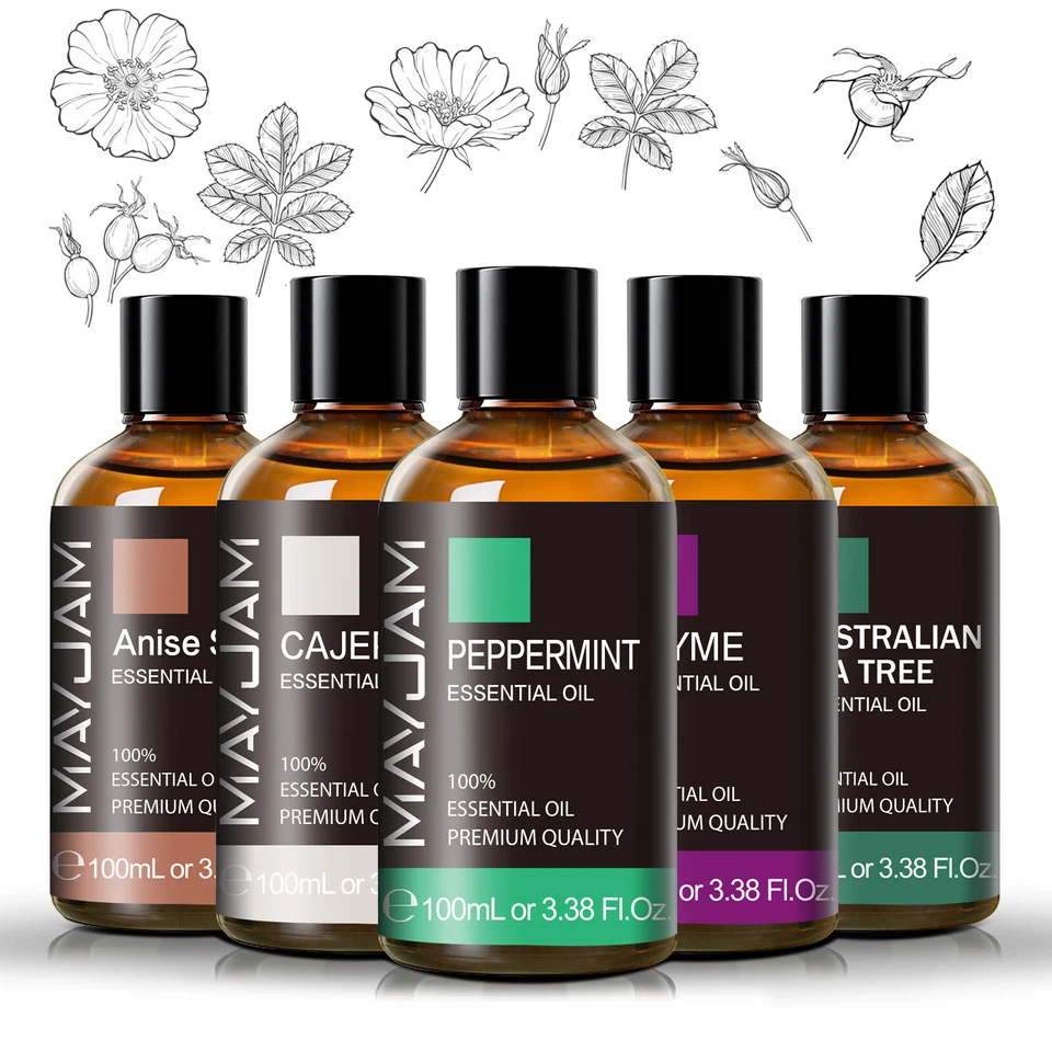 Aceites esenciales MAYJAM 100 ml 100 % puro y natural grado terapéutico aromaterapia Foto 2 de 4