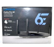 Linksys Hydra Pro 6E Tri Band Mesh Wifi Router.  no USB  - 55 Devices, 6.6Gbps