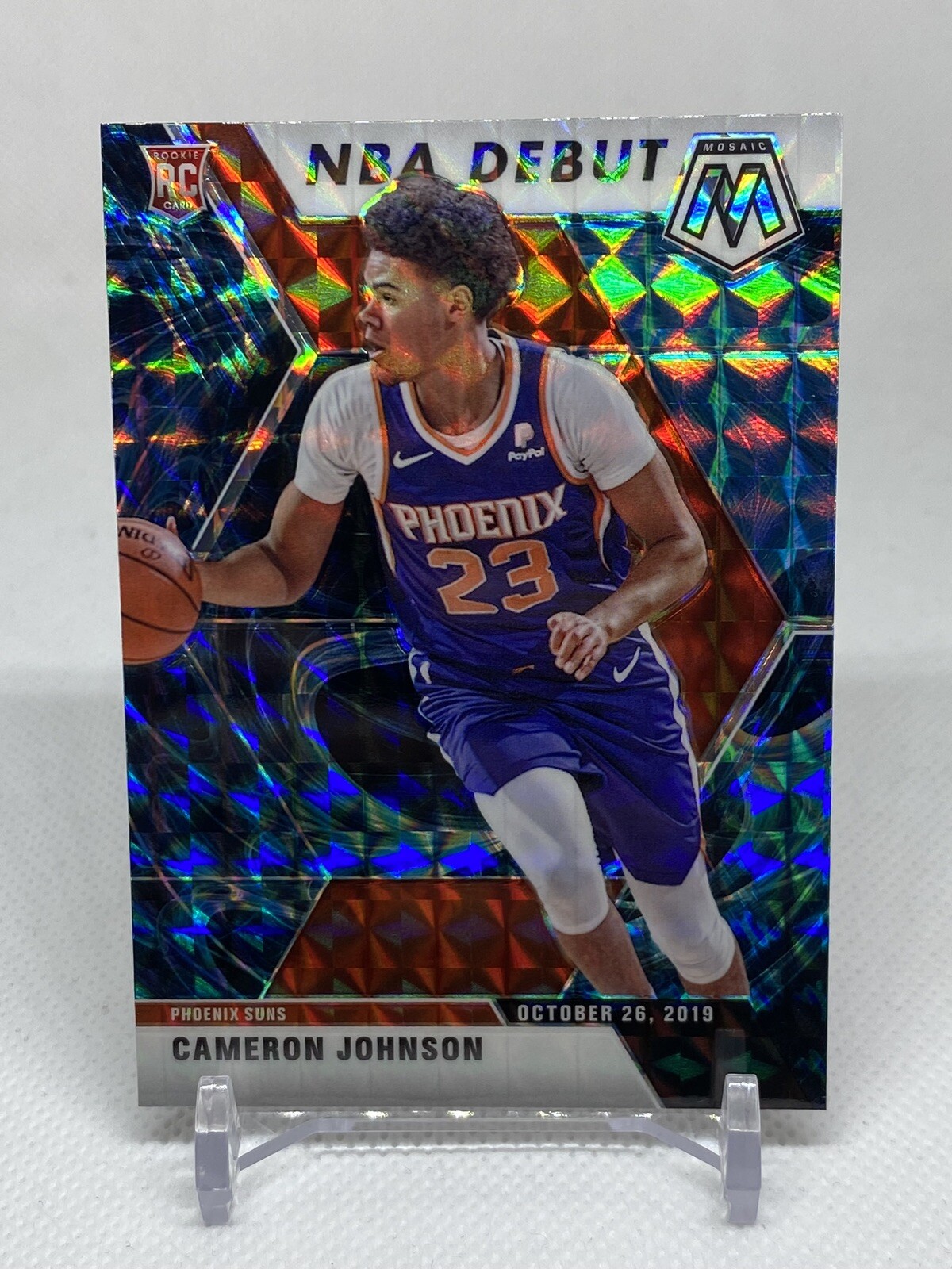 Cameron Johnson 2019-20 Panini Mosaic NBA Debut Rookie RC Genesis Prizm SSP #265