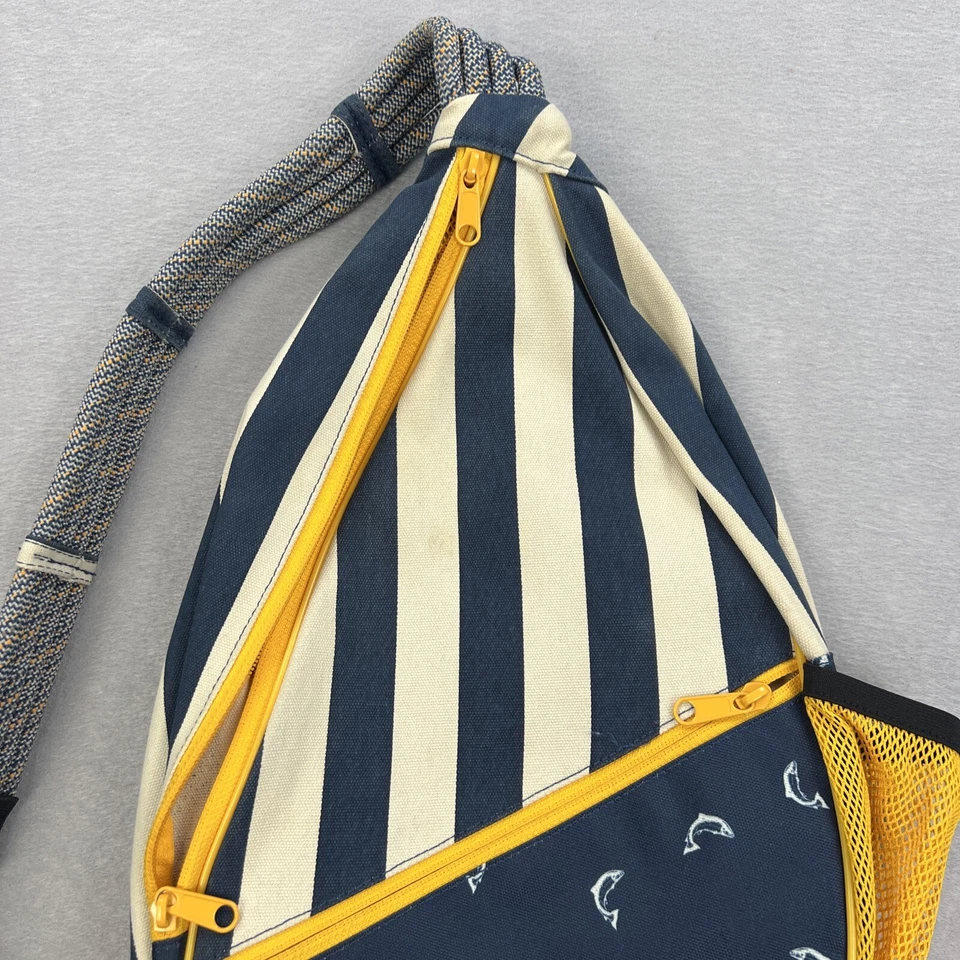 Bolso Bandolera Kavu Cuerda Eslinga Mochila Lágrima Patrón de Peces a Rayas Bolsillos LRG Foto 3 de 4