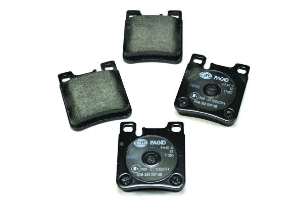 Hella 8DB 355 007-581 Bremsbelagsatz, Scheibenbremse FüR Chrysler MERCEDES-BENZ-image
