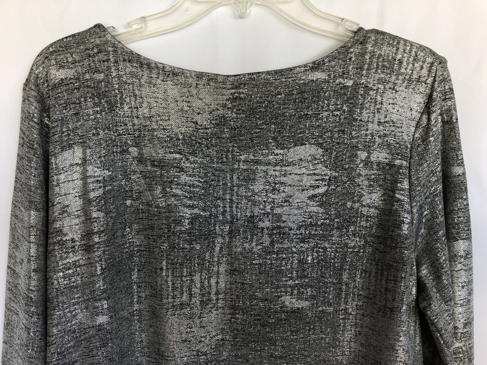 Ruby Rd. Petite Womens Pullover Blouse Silver Met… - image 8