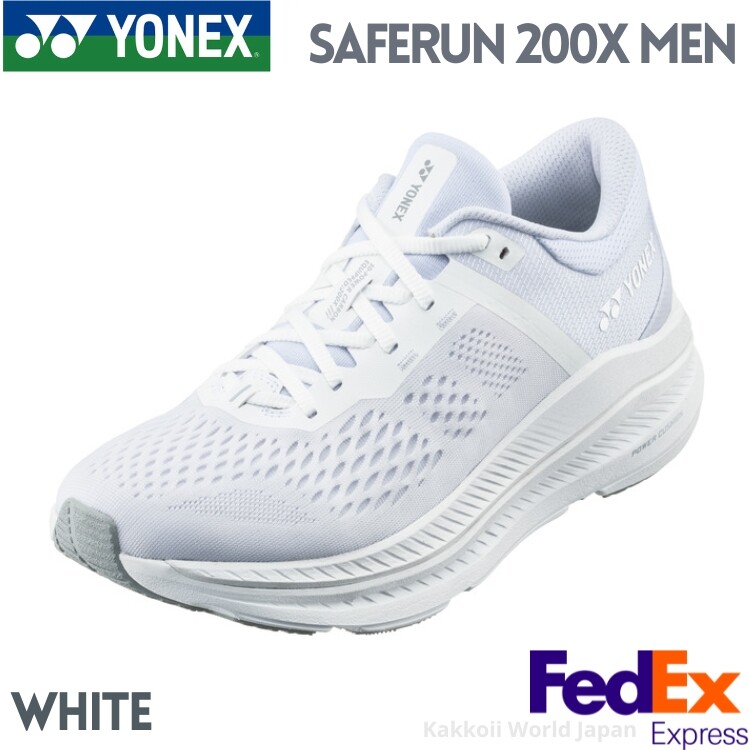 YONEX Men Running Shoes SAFERUN 200X MEN WHITE SHR200XM 011 NEW