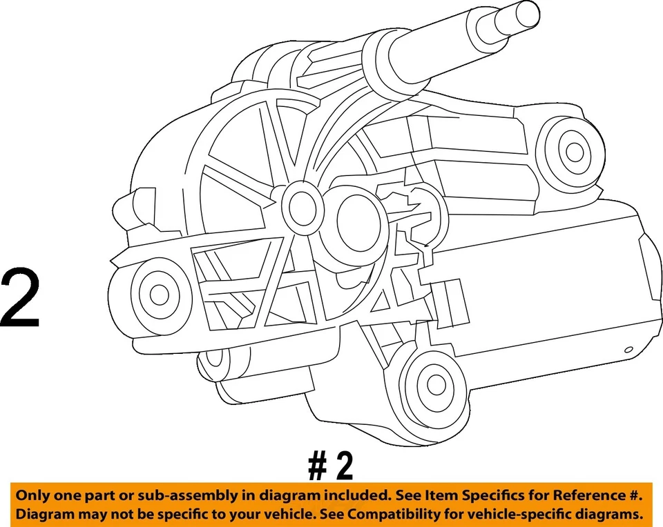 Motor limpiaparabrisas trasero usado para: Fiat 500 2015 4 puertas grado A Foto 4 de 4